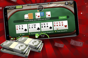Rummy Classic cards on a green table